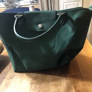 Green longchamp modele depose bag